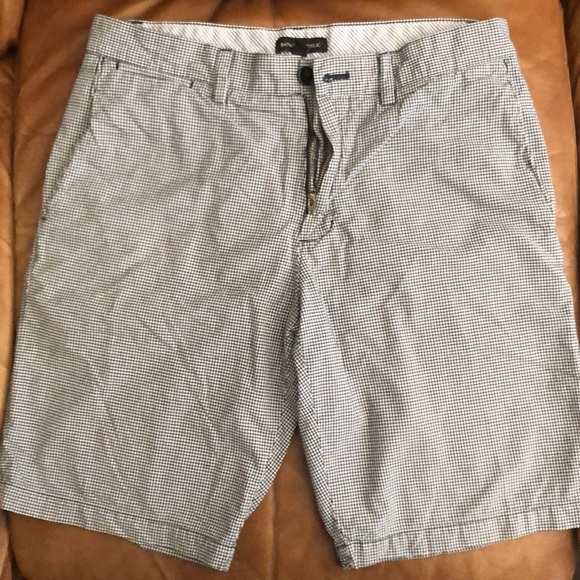 Banana republic navy blue & white checkered shorts - Picture 1 of 5